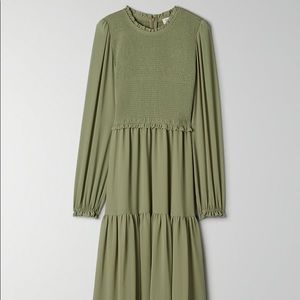 Aritzia Sage Frost Wilfred Rosalyn Dress